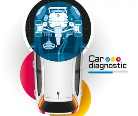 Car diagnostic business template vector design 03