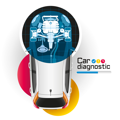Car diagnostic business template vector design 03