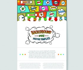 Cartoon explosion effect flyer cover vector 02