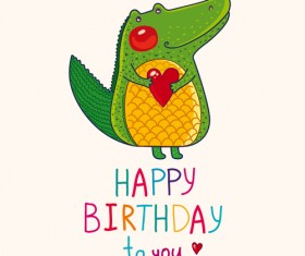 Cartoon styles birthday background vectors 01