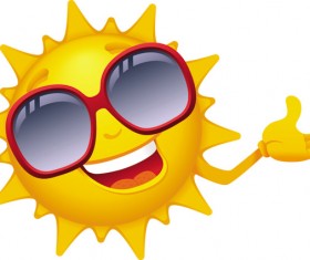 Cartoon sun smiley face vector design 01
