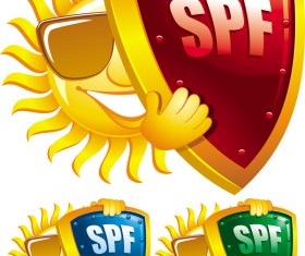 Cartoon sun smiley face vector design 05