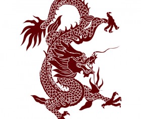 Chinese dragon creative vector material