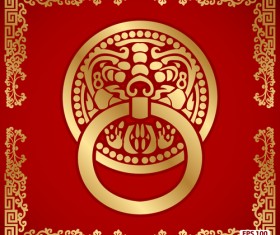 Chinese pattern styles vector material 03