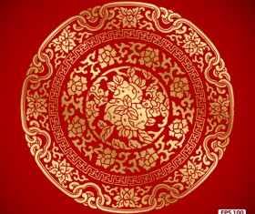 Chinese pattern styles vector material 04