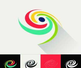 Circular company logos abstract vector 06