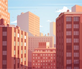 City skyscrapers design material vector 02