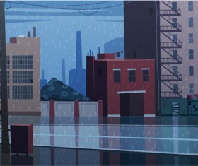 City skyscrapers design material vector 03