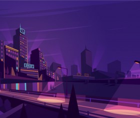 City skyscrapers design vector background set 01 free download