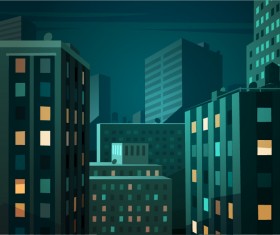 City skyscrapers design material vector 05