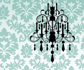 Classical chandelier design vectors material 03