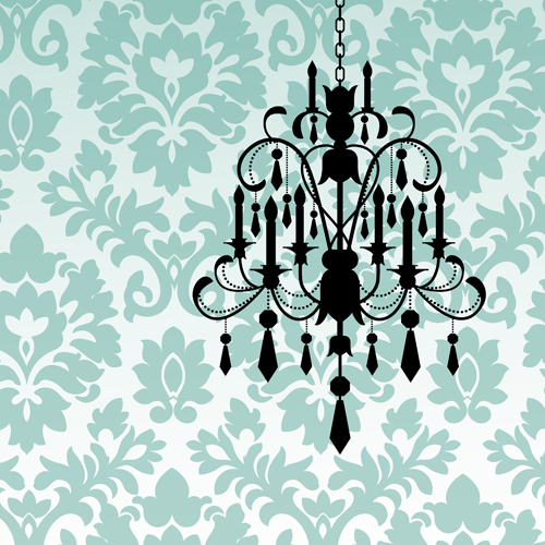 Classical chandelier design vectors material 03