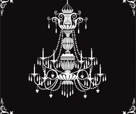 Classical chandelier design vectors material 04