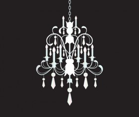 Classical chandelier design vectors material 05