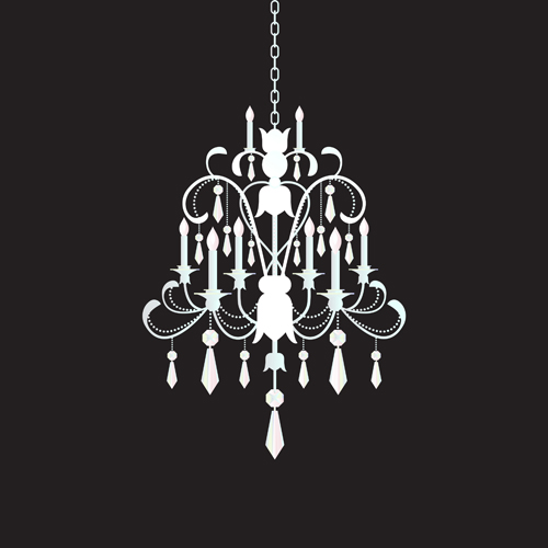 Classical chandelier design vectors material 05