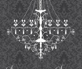 Classical chandelier design vectors material 07