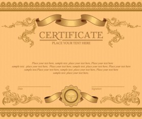 Classical styles certificate template vectors 03