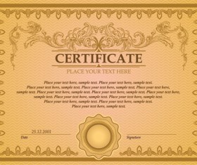 Classical styles certificate template vectors 05
