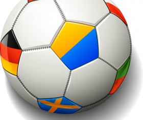 Colored soccer design vector