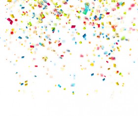 Colorful confetti holiday background vector 02