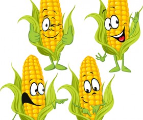 Corn cartoon characters vector material