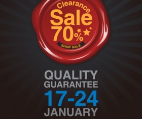 Creative clearance sale poster design vector