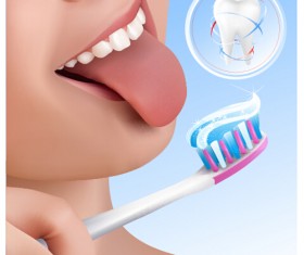 Creative dental care elements vectors 03