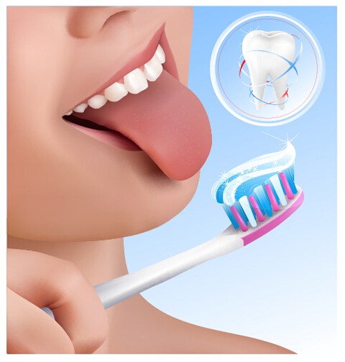 Creative dental care elements vectors 03