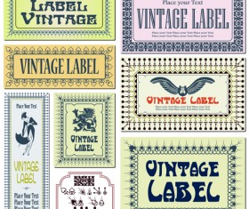 Decor frame and vintage label vectors 02