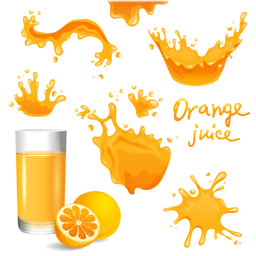 Delicious juice drink design vectors 01