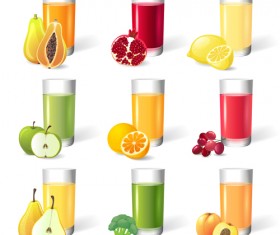 Delicious juice drink design vectors 02