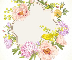 Drawing spring flower vector background art 04