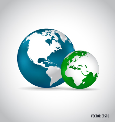 Earth and world map vector design 01