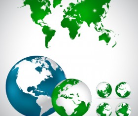 Earth and world map vector design 02