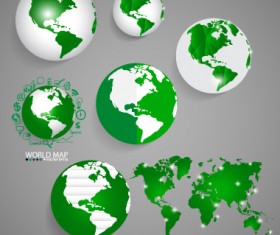 Earth and world map vector design 08