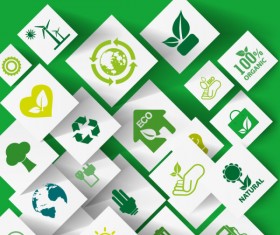 Eco layered paper background vector