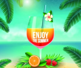 Enjoy summer holiday vector art background