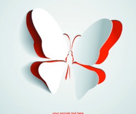 Exquisite paper butterfly vector backgrouns 01