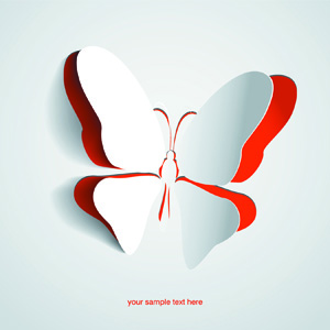 Exquisite paper butterfly vector backgrouns 01