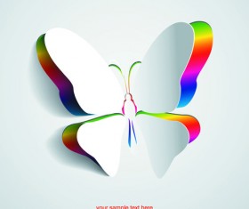 Exquisite paper butterfly vector backgrouns 03