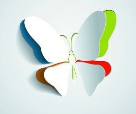 Exquisite paper butterfly vector backgrouns 05