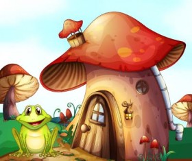 Fantasy fairy tale world cartoon vector 07