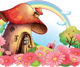 Fantasy fairy tale world cartoon vector 08