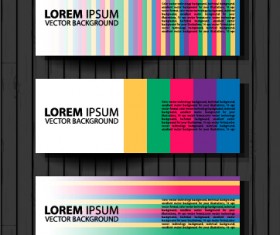 Fashion banners colored design vector 02