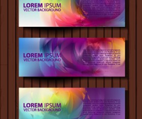 Fashion banners colored design vector 05