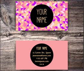 Fashion business card colored vector 01
