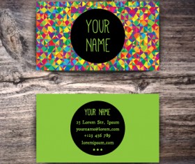 Fashion business card colored vector 02