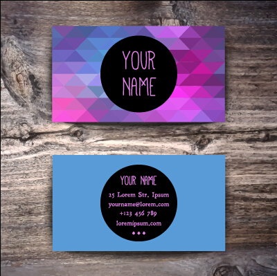Fashion business card colored vector 03