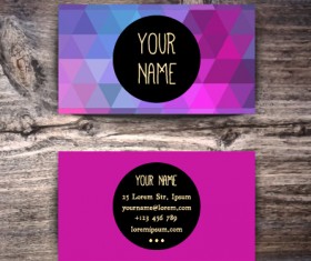 Fashion business card colored vector 04