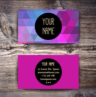 Fashion business card colored vector 04